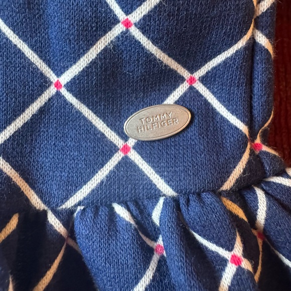 Vintage Tommy Hilfiger Navy Ruffle Cruise Dress Girl’s XL Women’s Small Medium - Picture 7 of 9